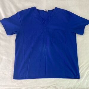 Royal blue scrubs shirt